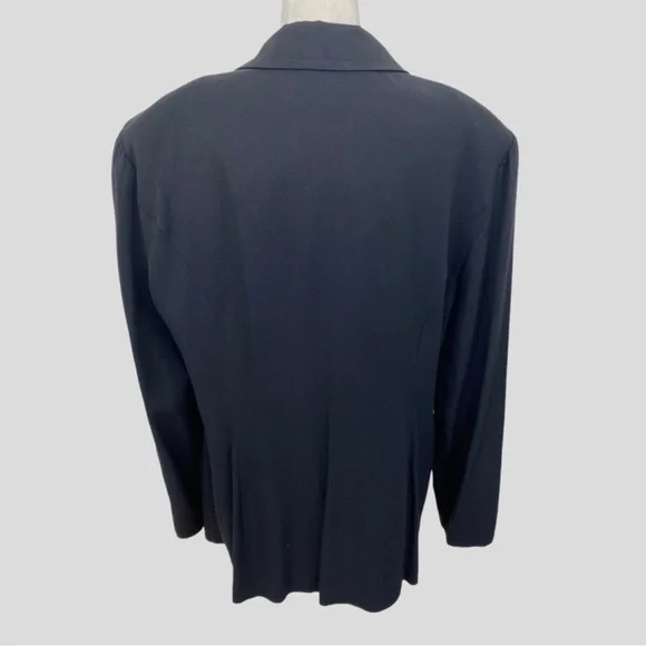 Vintage 90s R&M Richards by Karen Kwong Black Gold Panther Jacket - Picture 2 of 7